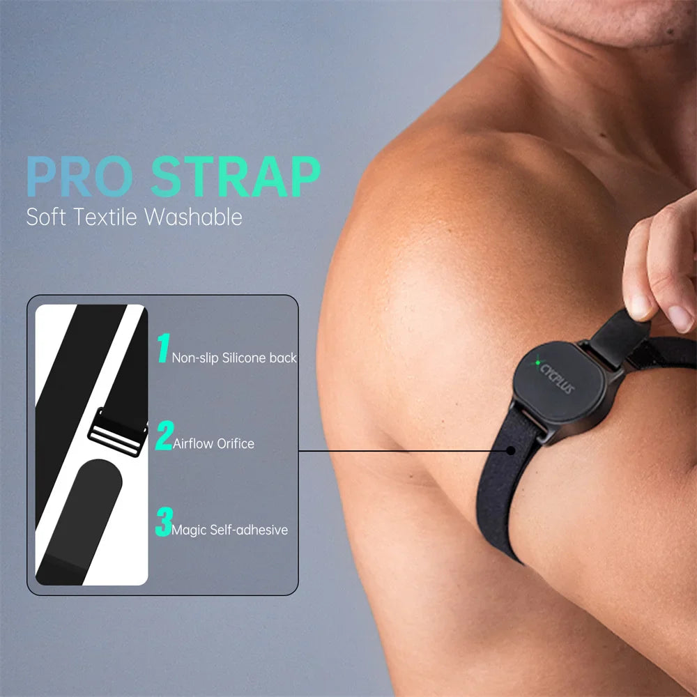 Bluetooth And ANT+ Heart Rate Sensor Armband Ultra-Light Fitness Monitor Black