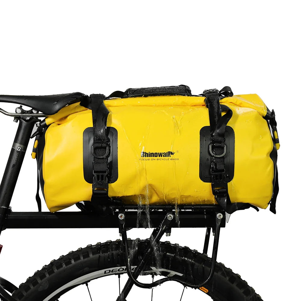20L Waterproof Bike Pannier Bag Rear Trunk Saddle Bag Yellow