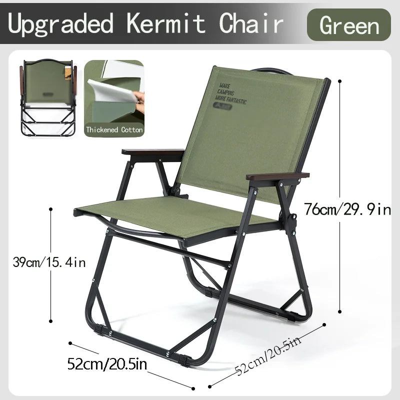 Folding Lounge Camping Chair Kemit Style Green