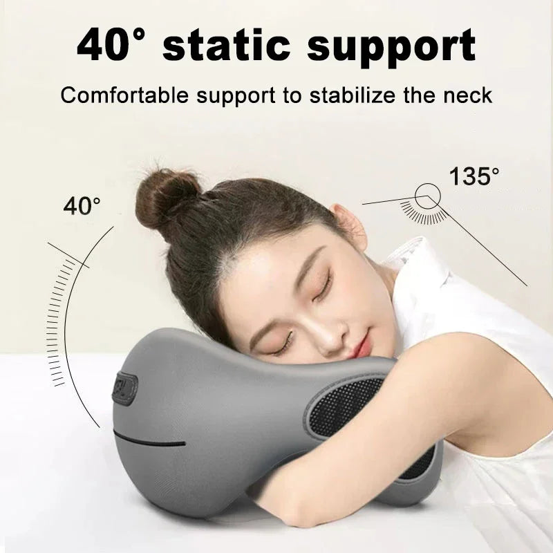 U-Shaped Memory Foam Neck Pillow Travel Support Dark Gray
