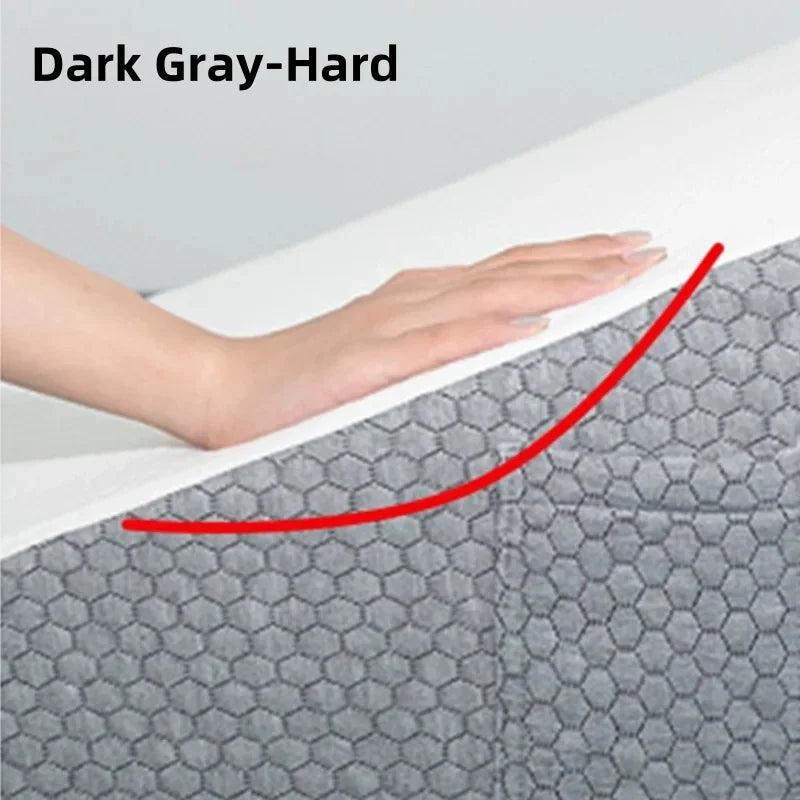 2-Piece Memory Foam Wedge Pillow Set Triangle Neck Support Dark Grey