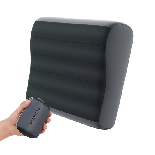 Ergonomic Inflatable Camping Air Pillow Grey
