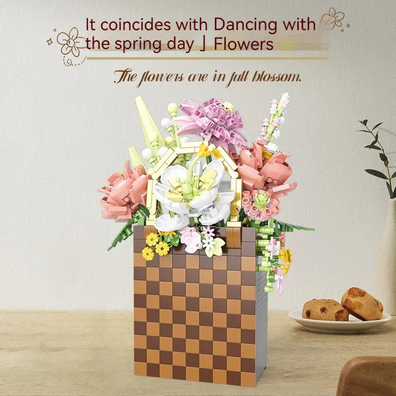 DIY plant bonsai creative flower basket model