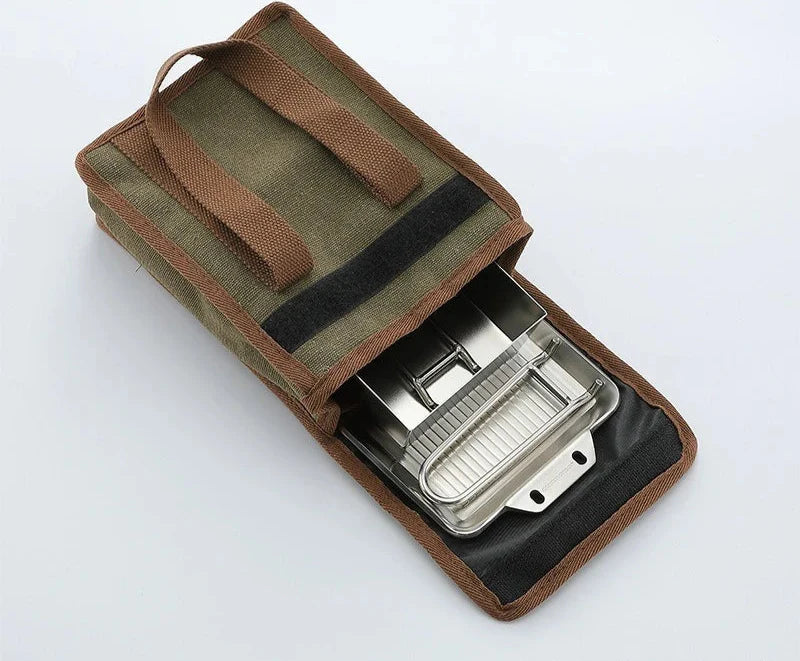 Portable Thickened Camping Frying Pan Silver