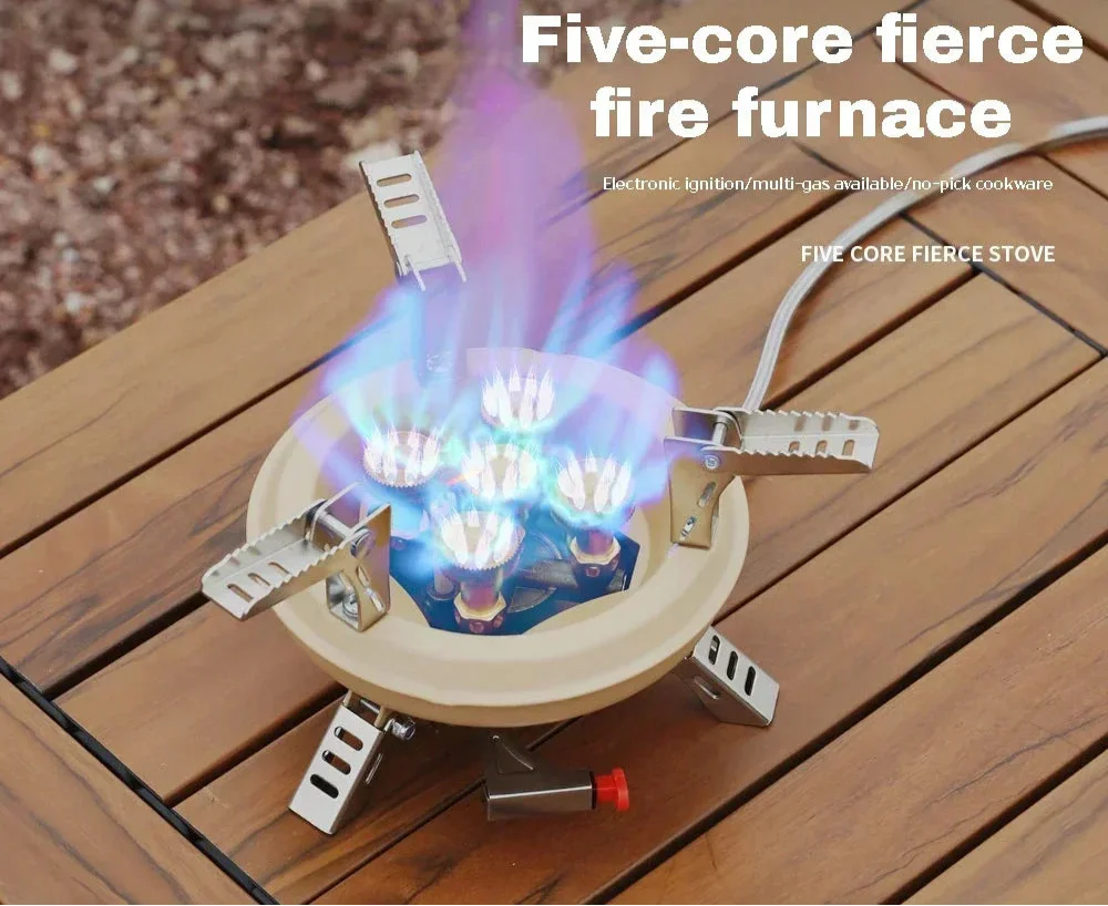 High-Pressure Camping Gas Stove Khaki