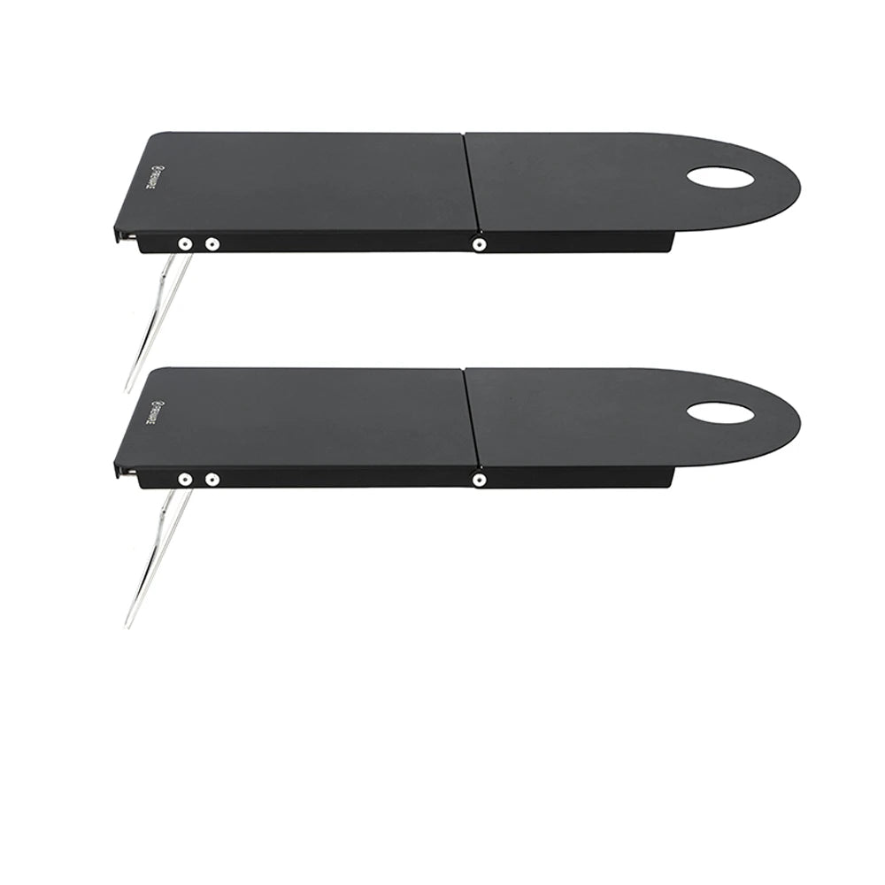 Petrel Ultralight Folding Camping Table 2PCS Portable Aluminum Desk Black