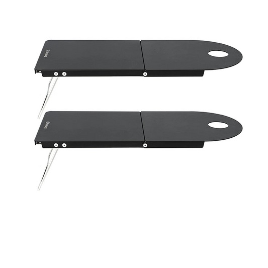 Petrel Ultralight Folding Camping Table 2PCS Portable Aluminum Desk Black