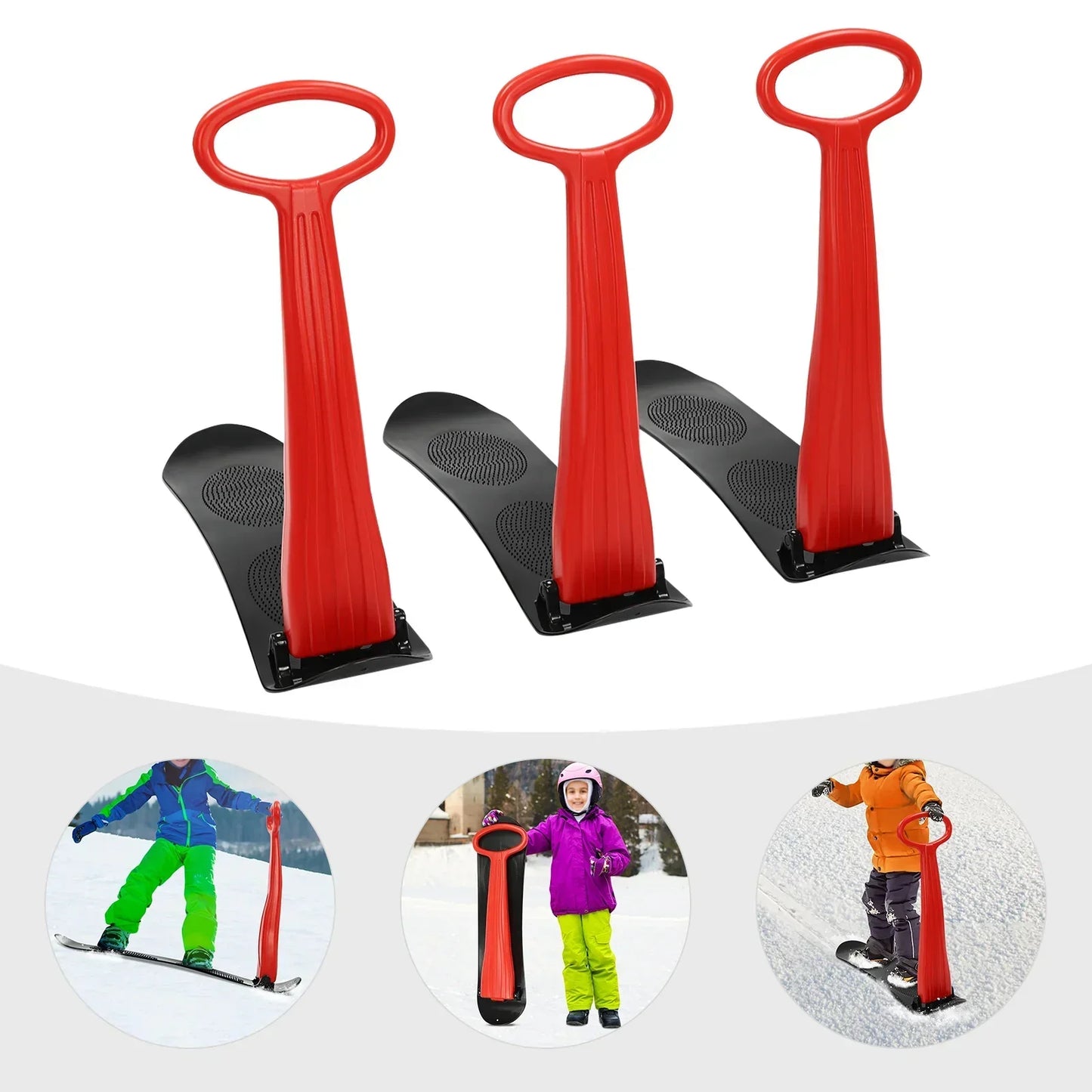 3-Piece Fold-Up Snow Scooter Set for Outdoor Activities
