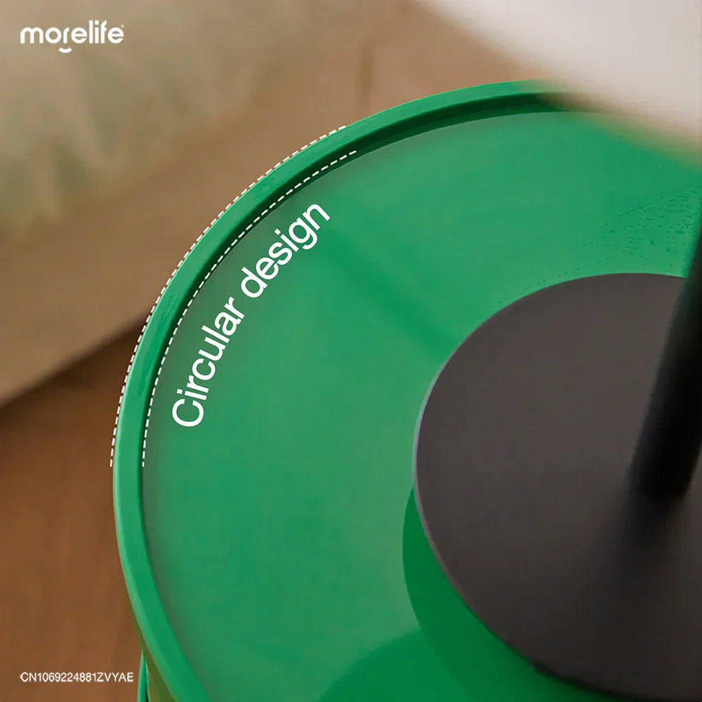 Minimalist Green Nightstands - Mid Century Round Coffee Tables with Storage