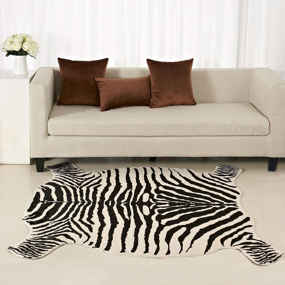 1x Zebra Printed Carpet