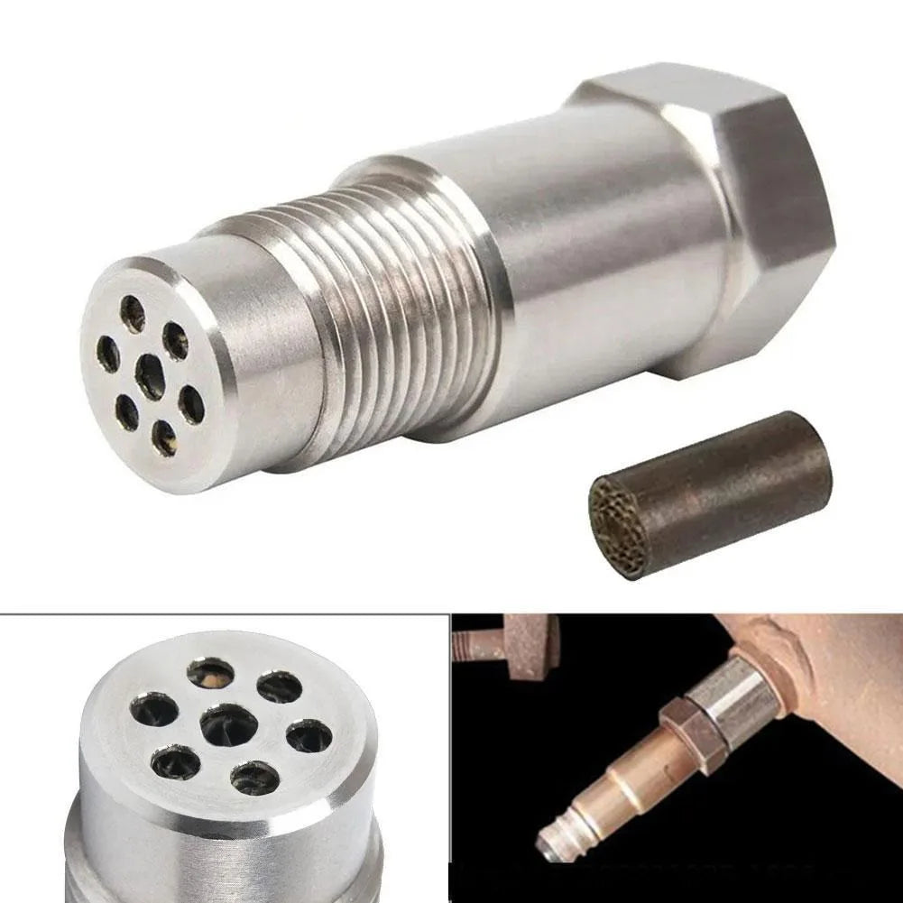 2PCS O2 Sensor Spacer Adapter–M18x1.5 Catalyst CEL Fix Silver