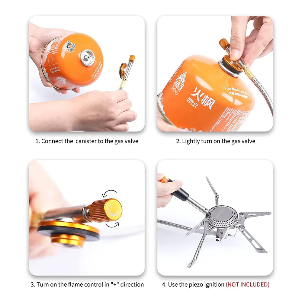 Titanium Blade 2 Camping Gas Stove Silver