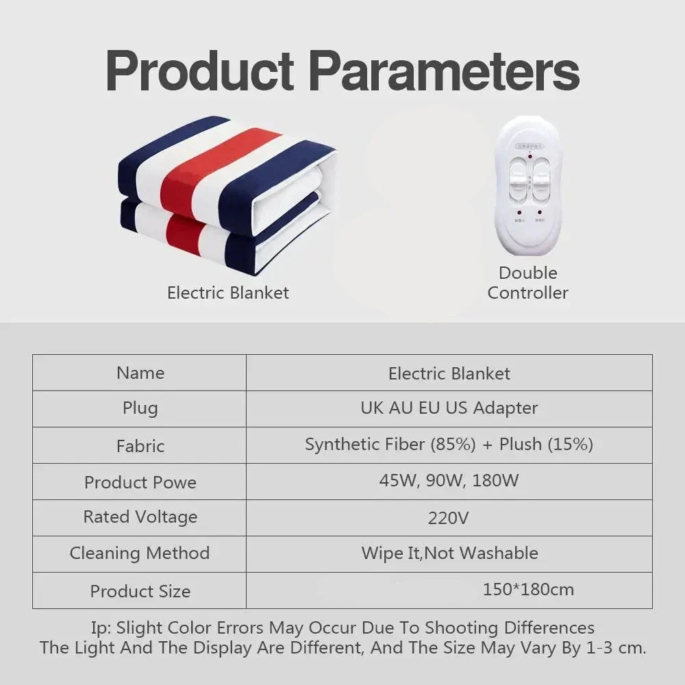 Electric Blanket with Striped Printing