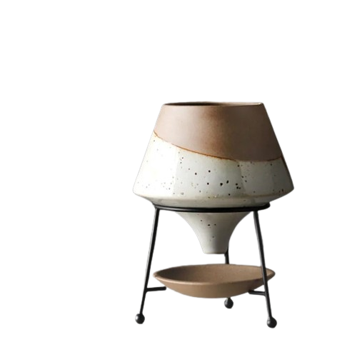 Ceramic Elegance: Two-Tone Flower Pots