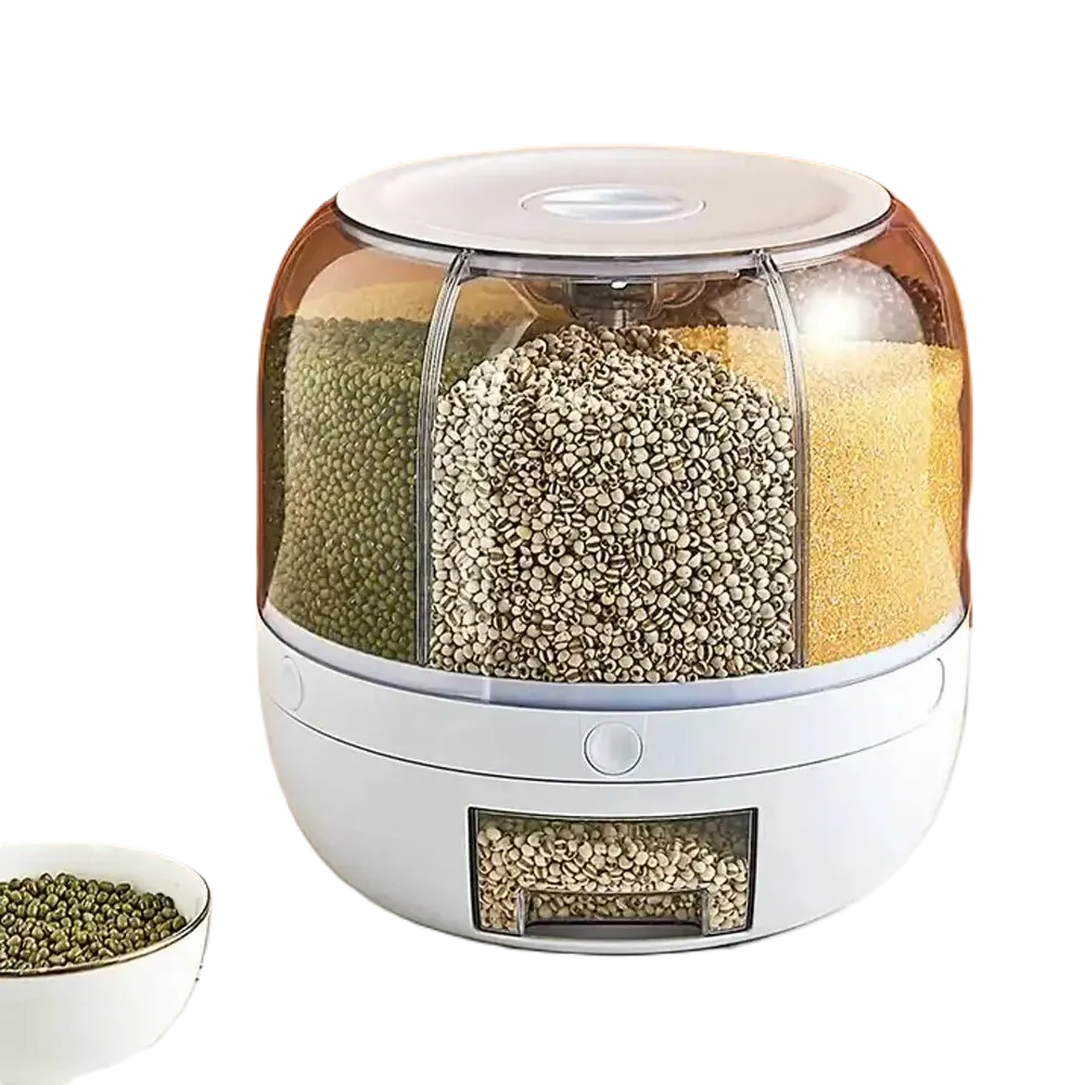 Rotating Rice Beans Grain Storage Container