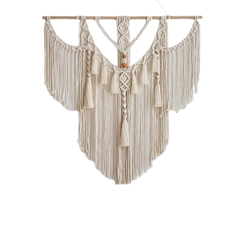 Boho Chic: Handwoven Macrame Wall Hanging Tapestry with Tassels