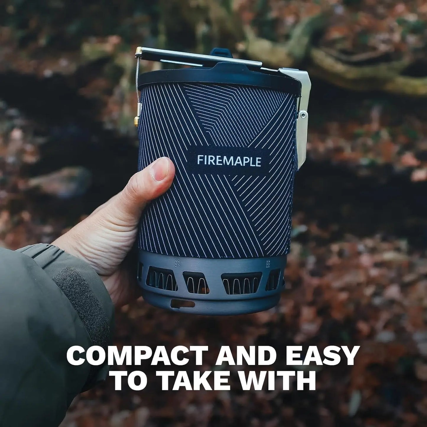 All-in-One Camping Stove with Piezo Ignition Black