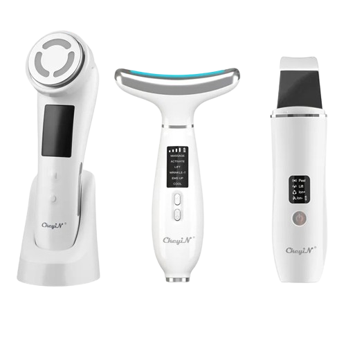 Ultrasonic Skin Scrubber, EMS Massager, LED Light Therapy Beauty - Illuminate, Lift, and Rejuvenate Your Skin