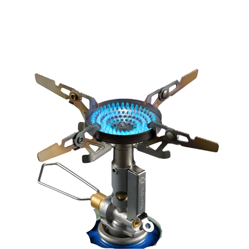 Mini Adjustable Camping Gas Stove Cookout Burner Silver