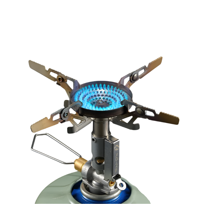 Adjustable Mini Camping Gas Stove  Split-Type Burner Silver