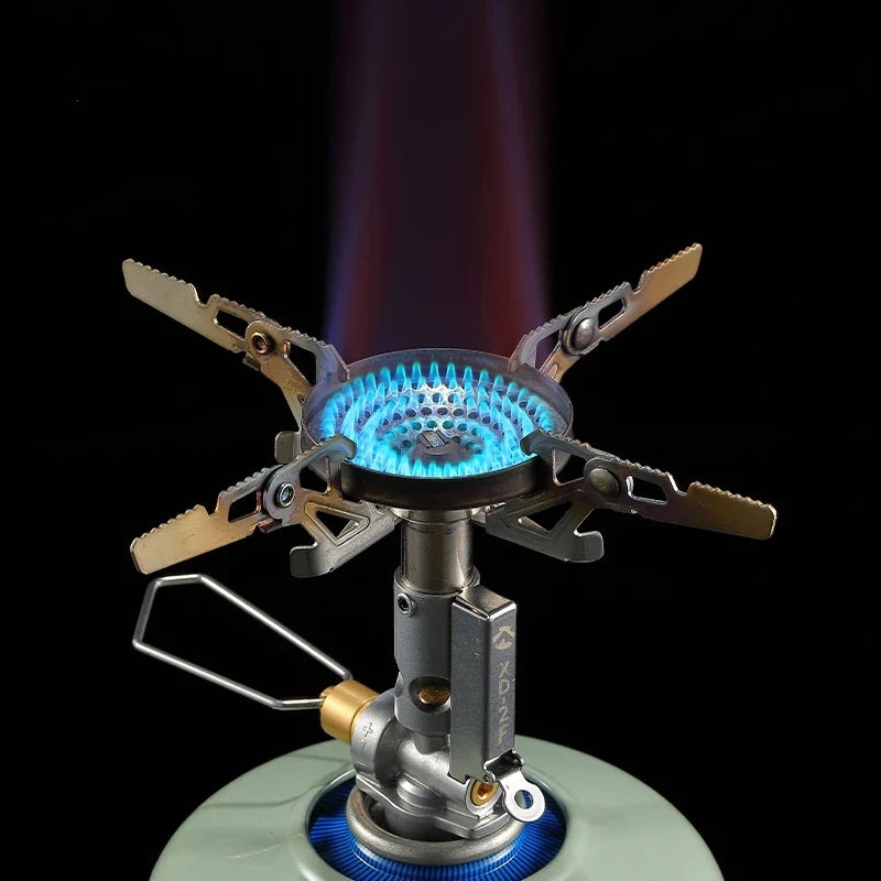 Adjustable Mini Camping Gas Stove  Split-Type Burner Silver