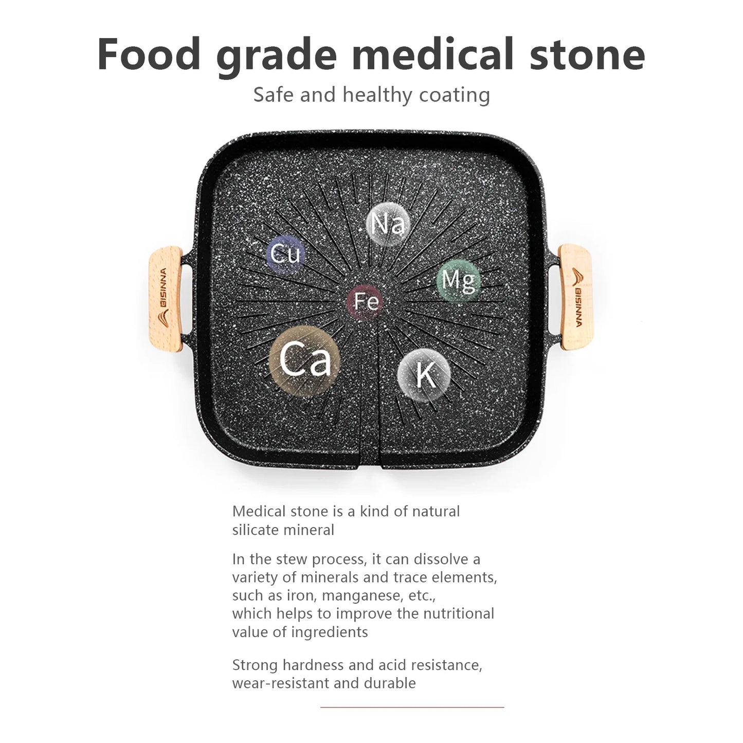 Square Camping BBQ Grill Pan Black