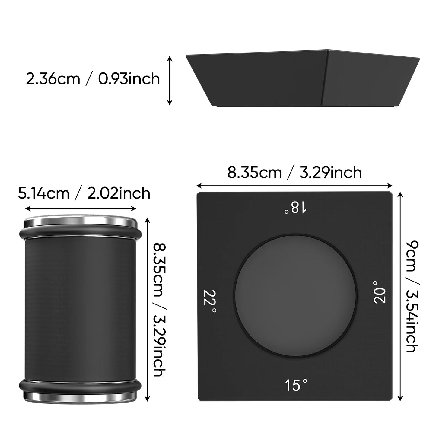 4-Sided Rolling Knife Sharpener Diamond Sharpening Stone Black