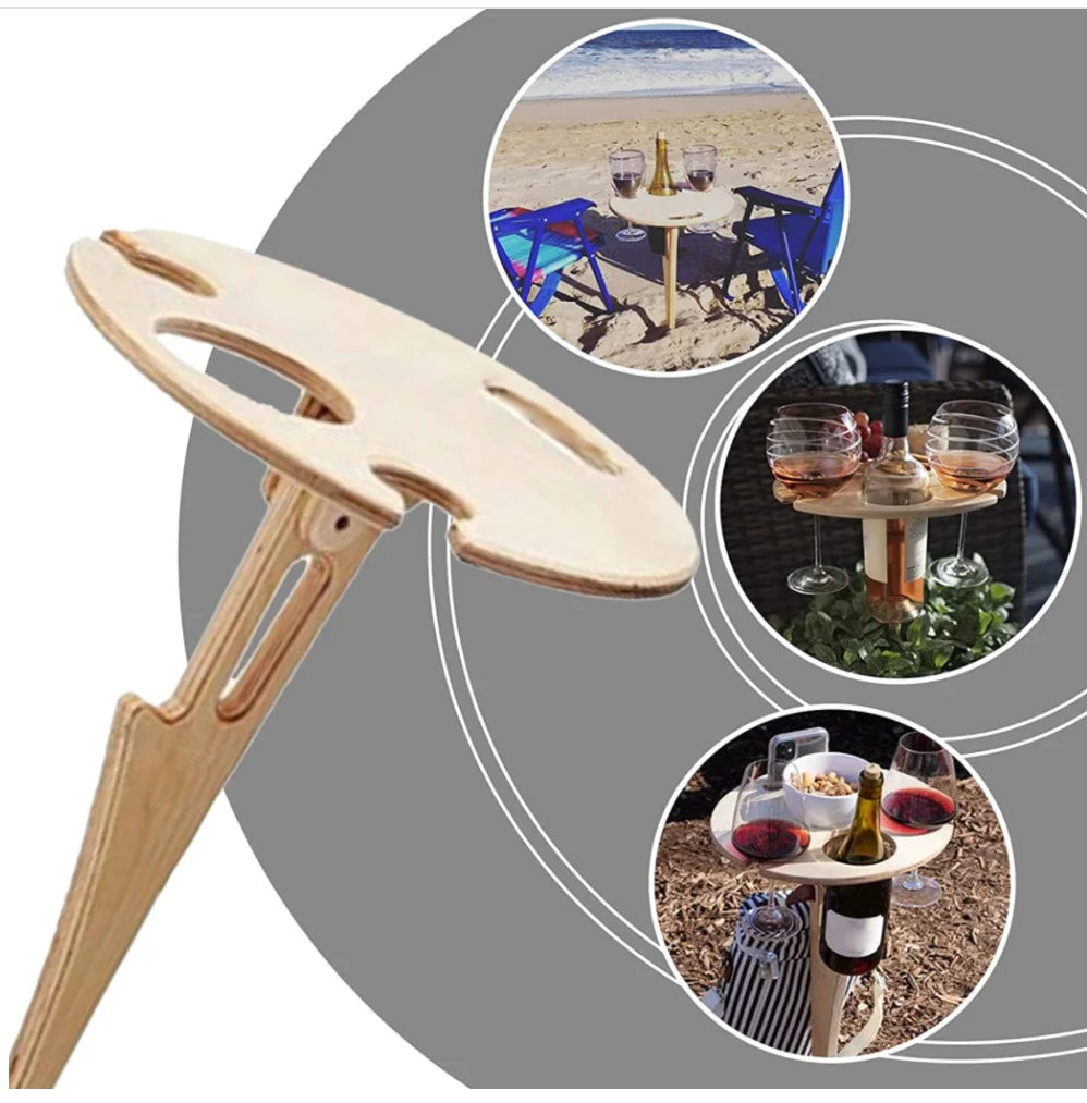 wine rack wooden outdoor table folding