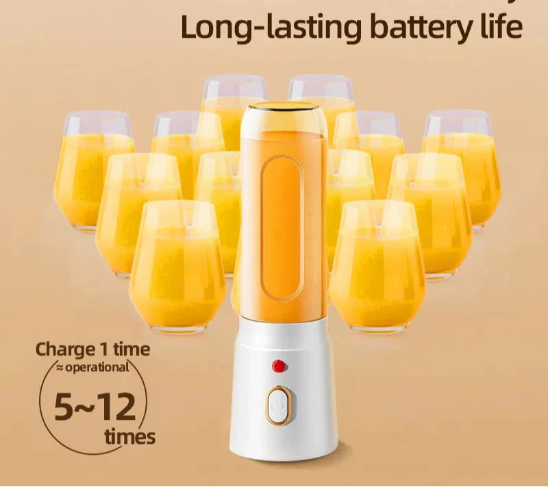 500ML Portable Electric Blender High-Speed USB Juicer Cup White