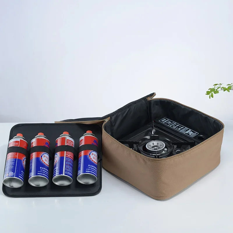 Camping Stove Gas Tank Storage Bag Khaki