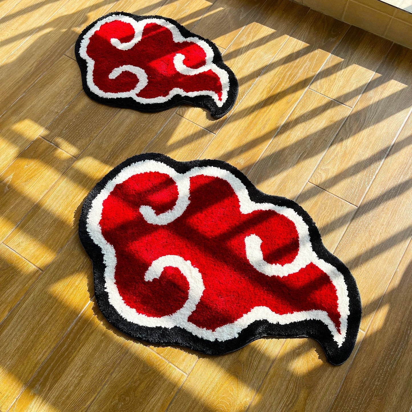 Anime Red Cloud Handmade Doormat - Anti-Slip, Acrylic Tufted Rug for Stylish Home Entryways