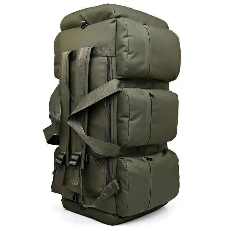 100L Tactical Backpack Waterproof Camping Duffel Green