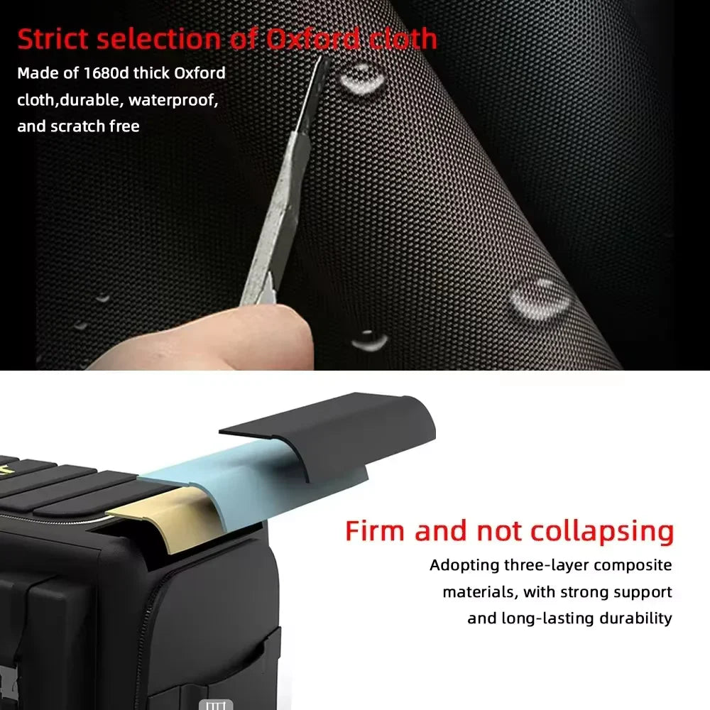 70L Foldable Storage Organizer with Lid Box Black