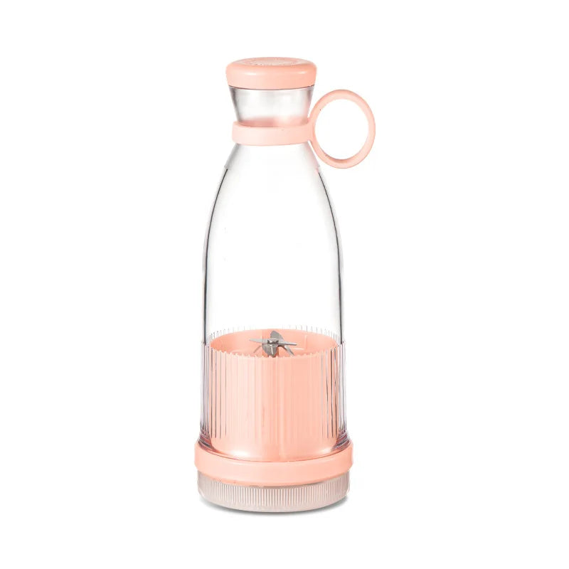 Electric Juicer Cup 6-Blade USB Portable Mini Blender Pink