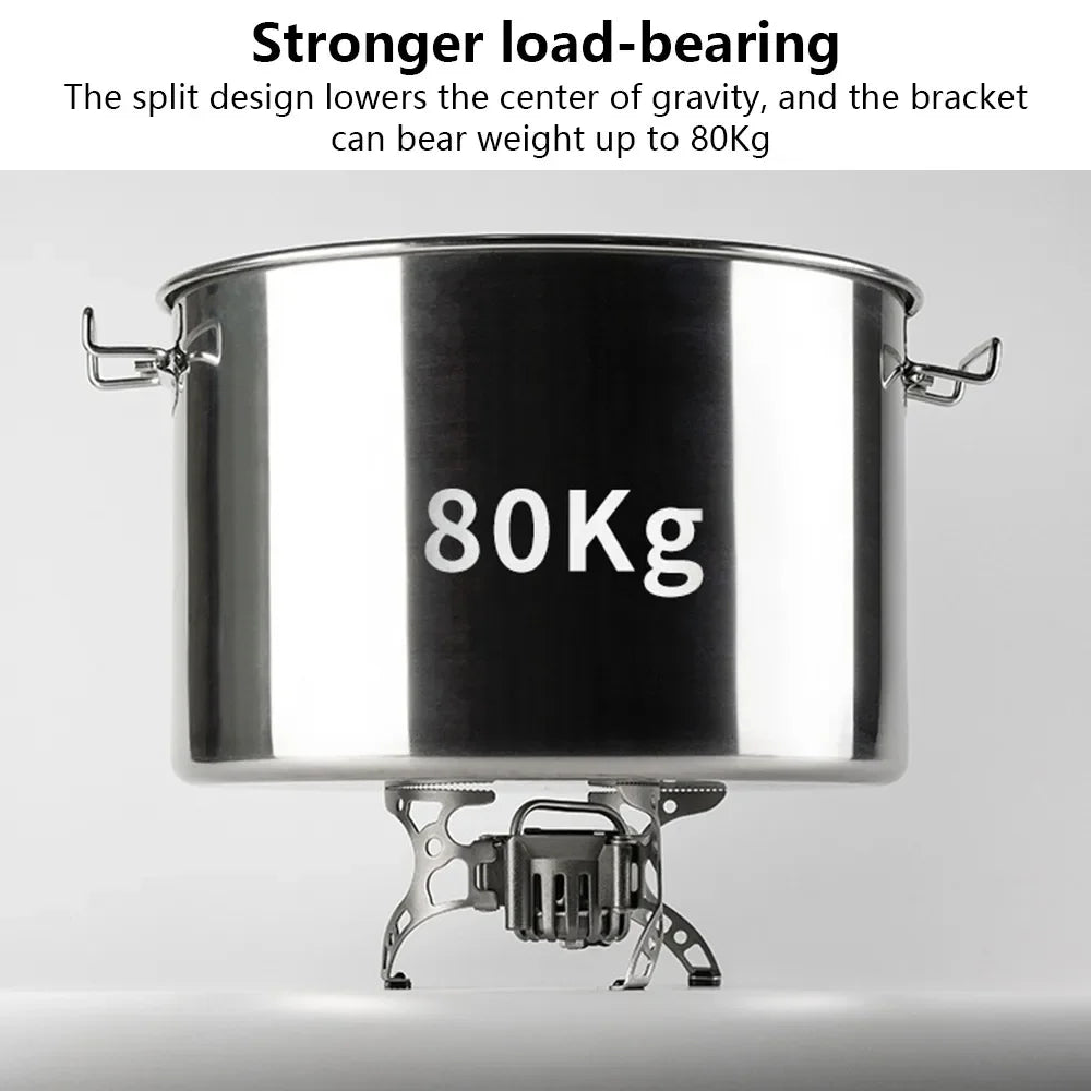 Multi-Fuel Gas Camping Stove Silver