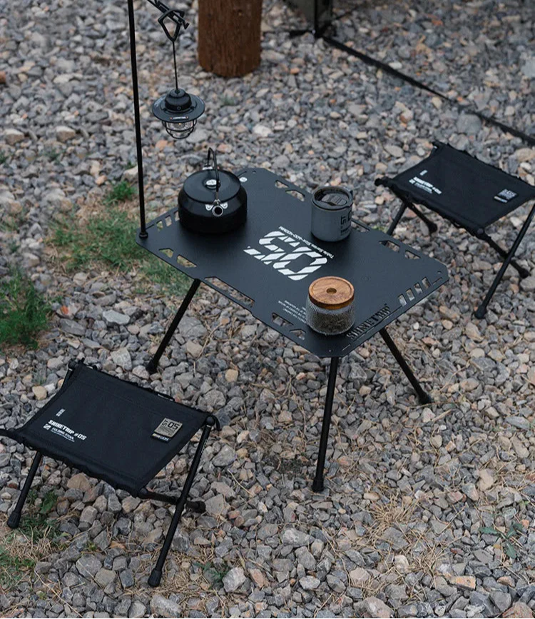 Ultra-Light Folding Storage Stool Camping Seat Black