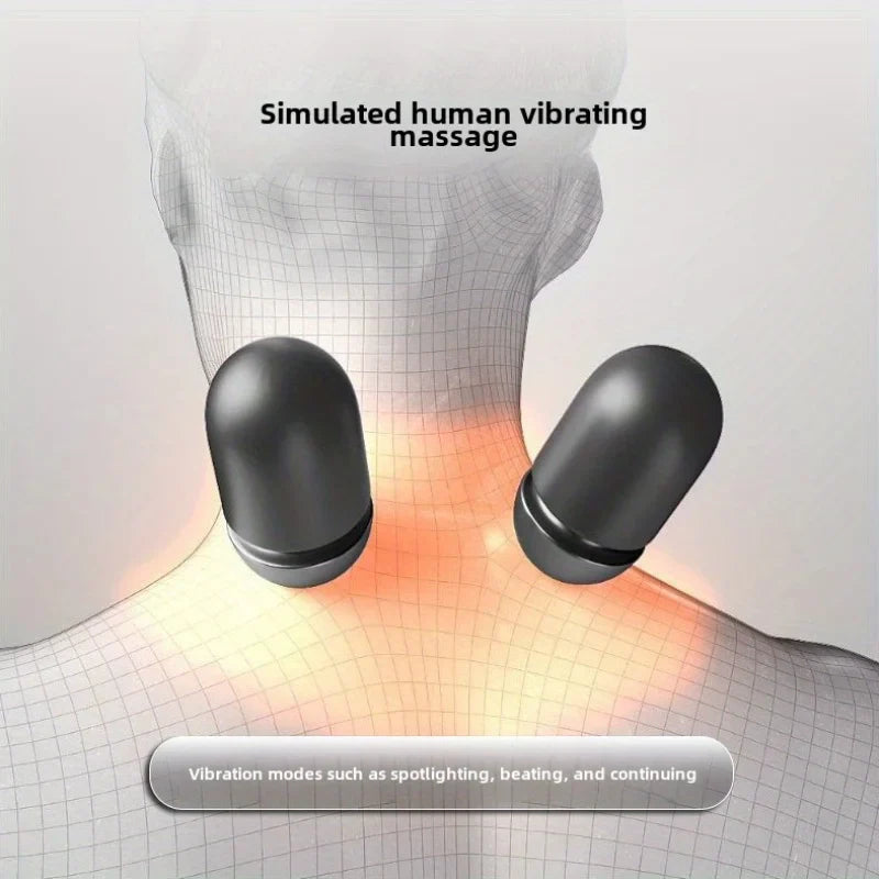 Wireless Cervical Massage Pillow Memory Foam Neck Support Grey