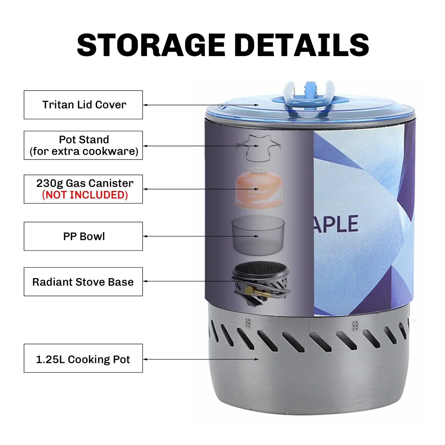 Radiant Stove System Compact Windproof Heat