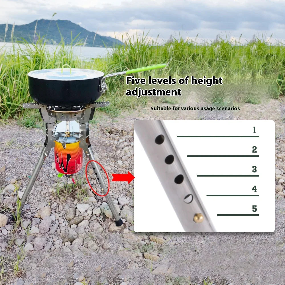 High Power Camping Burner 4360W Silver