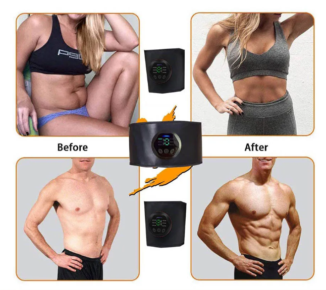 Electric ABS Stimulator Belt - EMS Abdominal Exerciser for Fitness Training