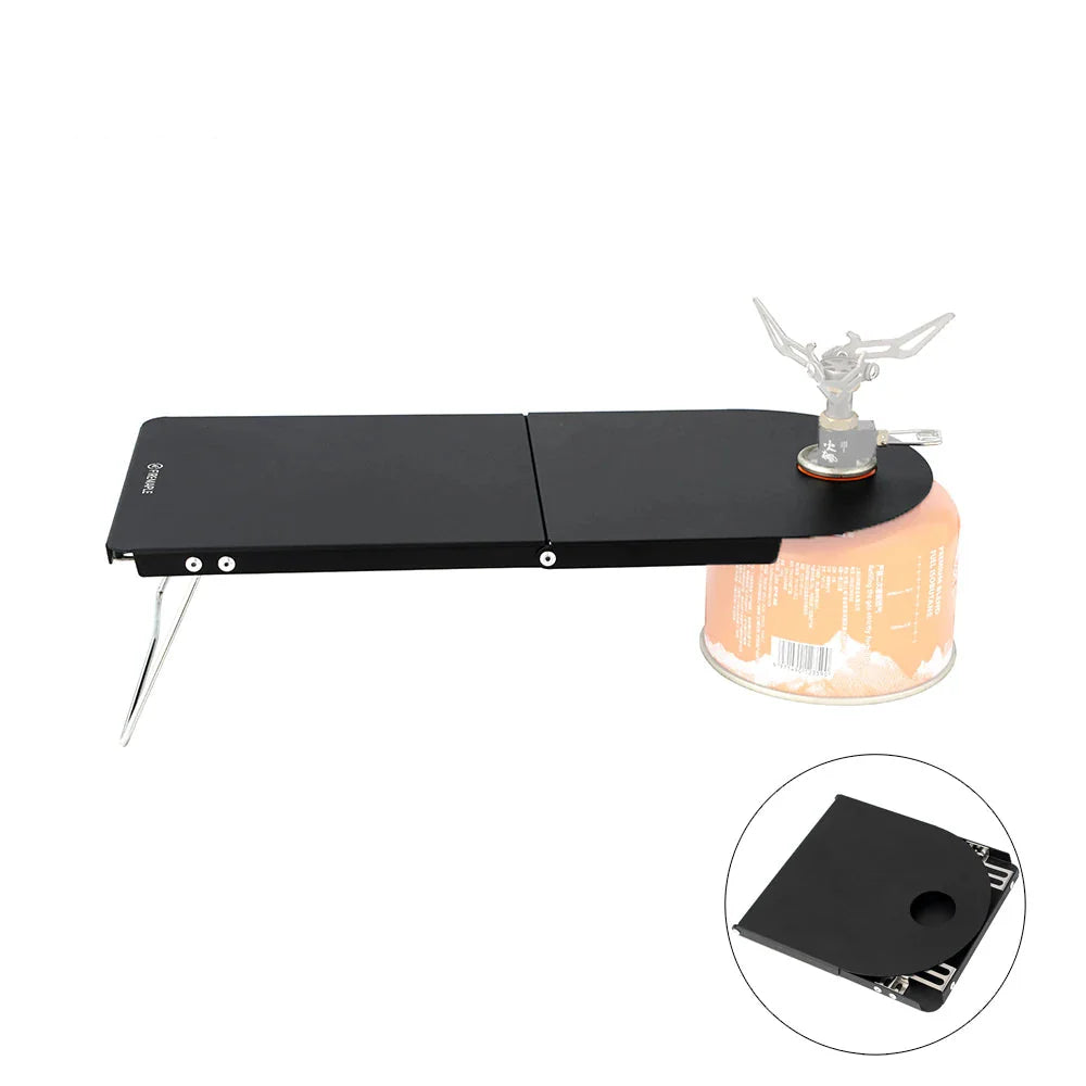 Petrel Ultralight Folding Camping Table 2PCS Portable Aluminum Desk Black