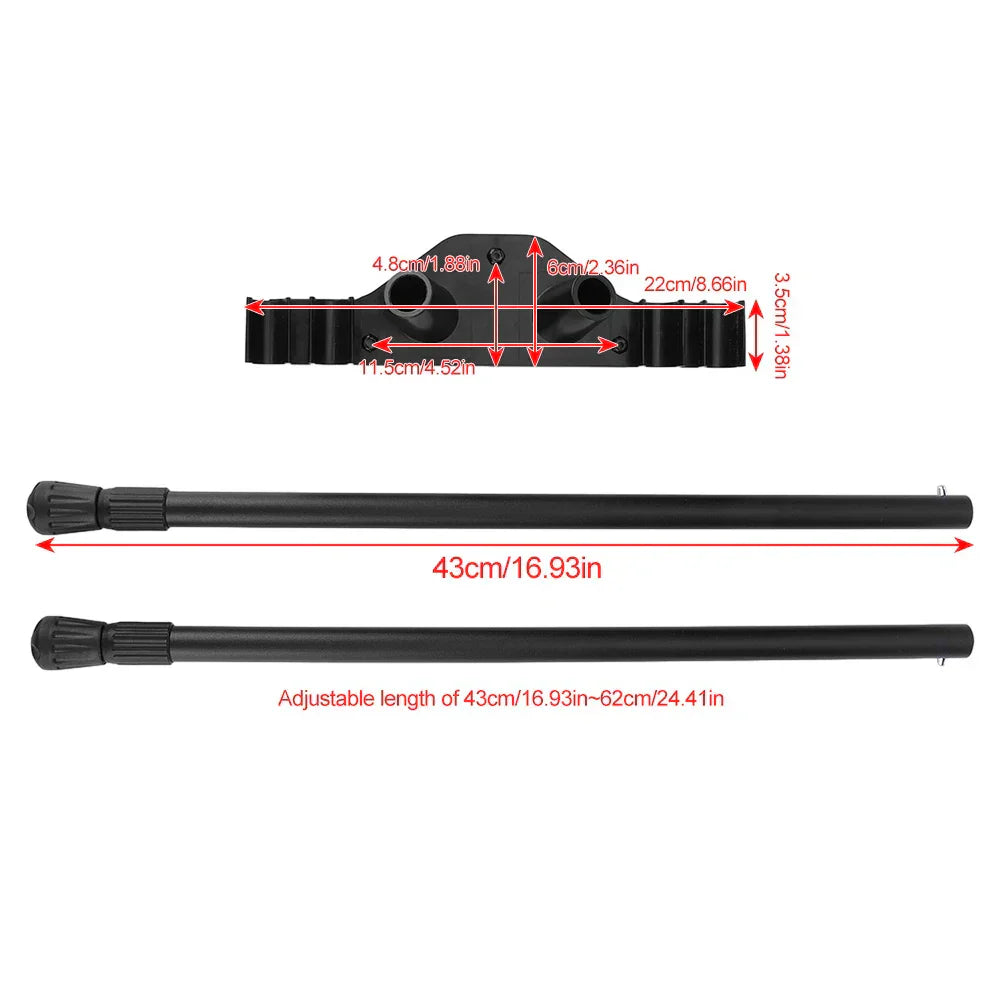 Folding Camping Table Legs - Adjustable Metal