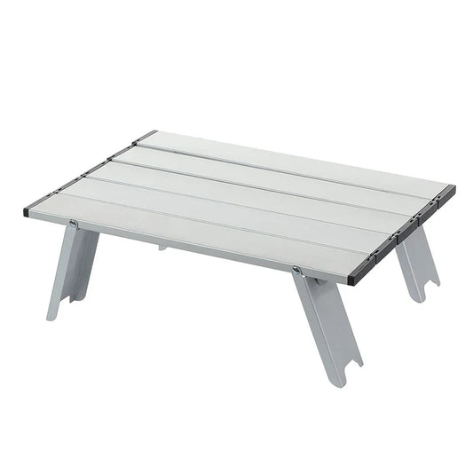 Aluminum Alloy Mini Camping Table Foldable Silver