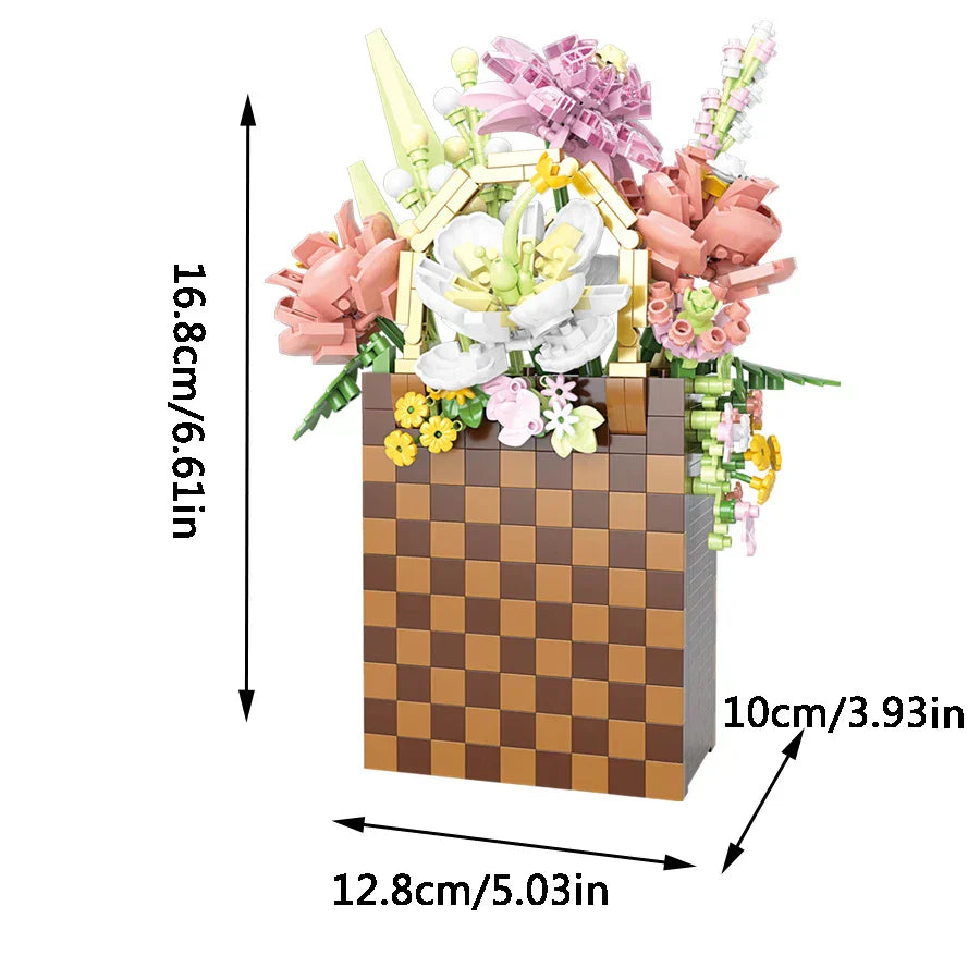 DIY plant bonsai creative flower basket model