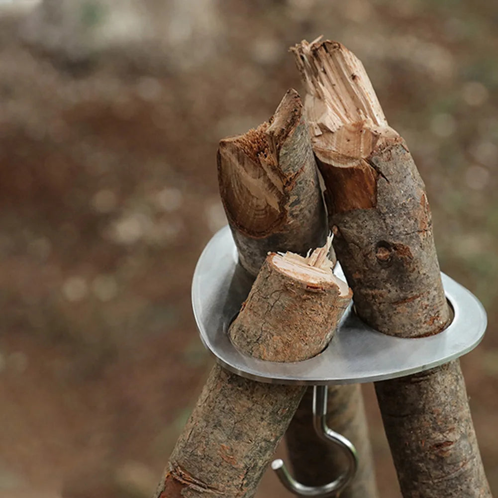 1pc Camping Hanging Tripod W/ Bag Pot Rack