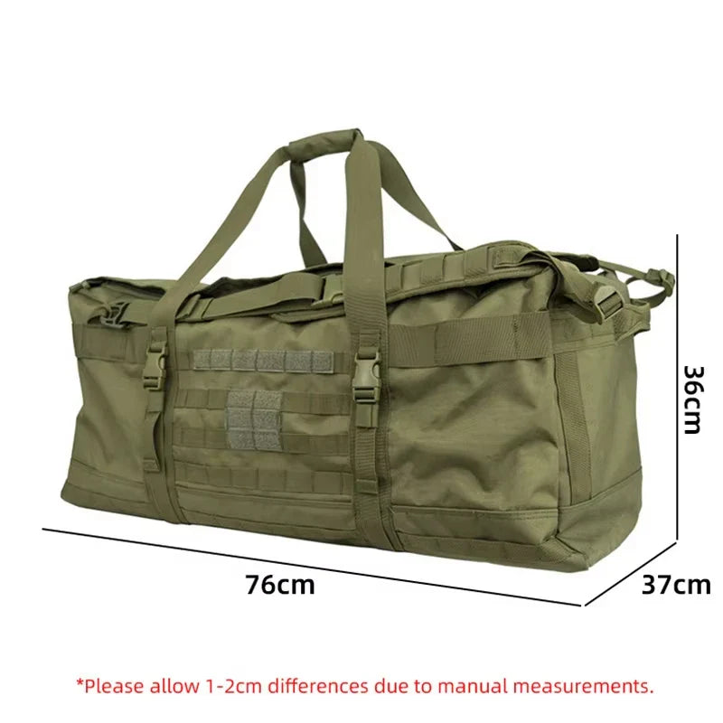 106L Tactical Duffel Bag Large Capacity Travel Backpack Green