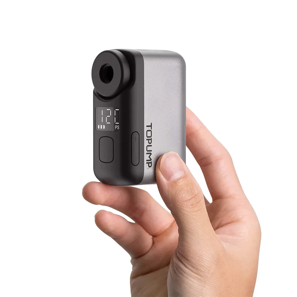 Mini Cordless Electric Bike Pump 120PSI with Screen Fast Charging Grey