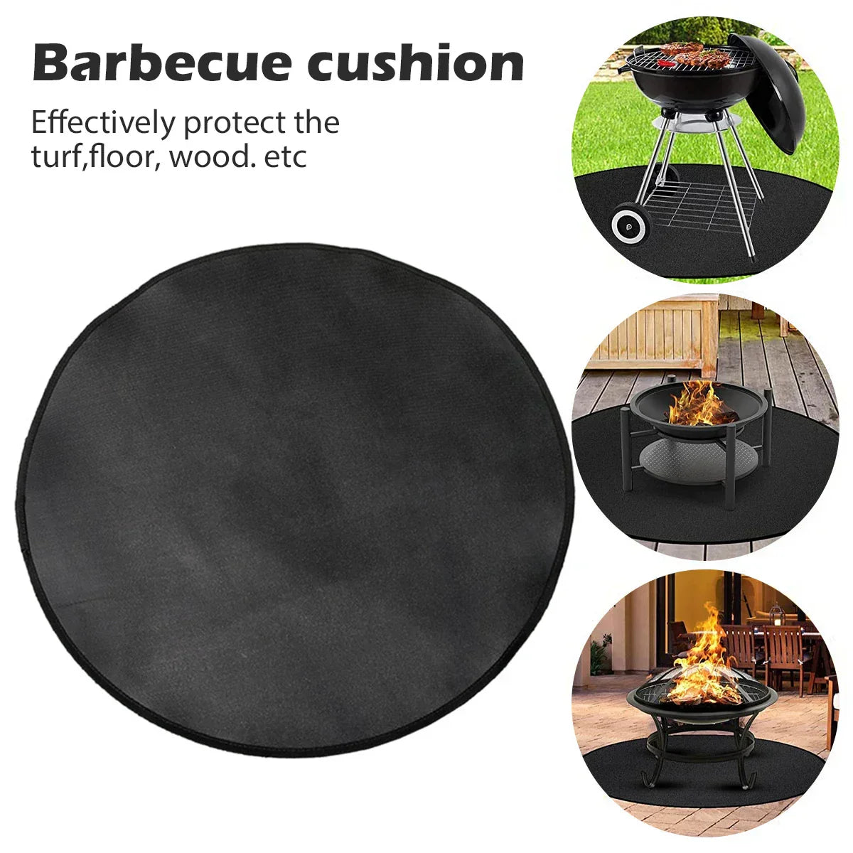 Fire Pit Fireproof Mat Round Stove