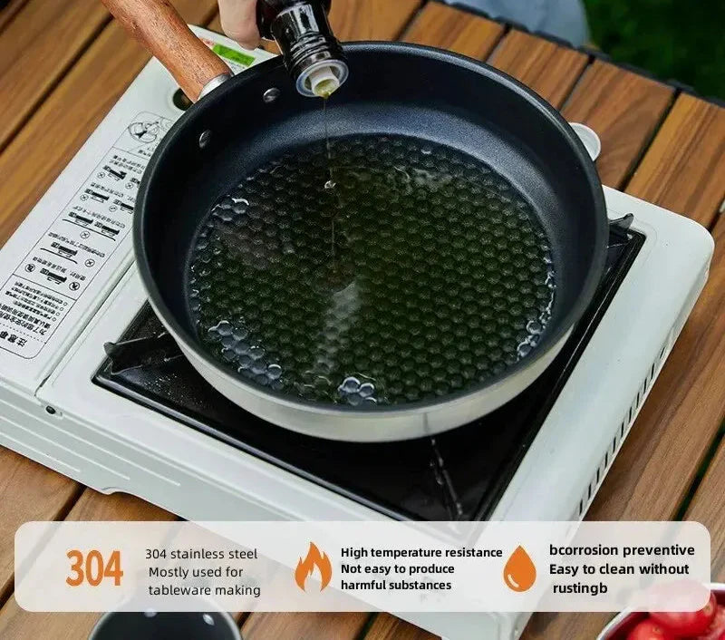 Camping Non-Stick Frying Pan Silver
