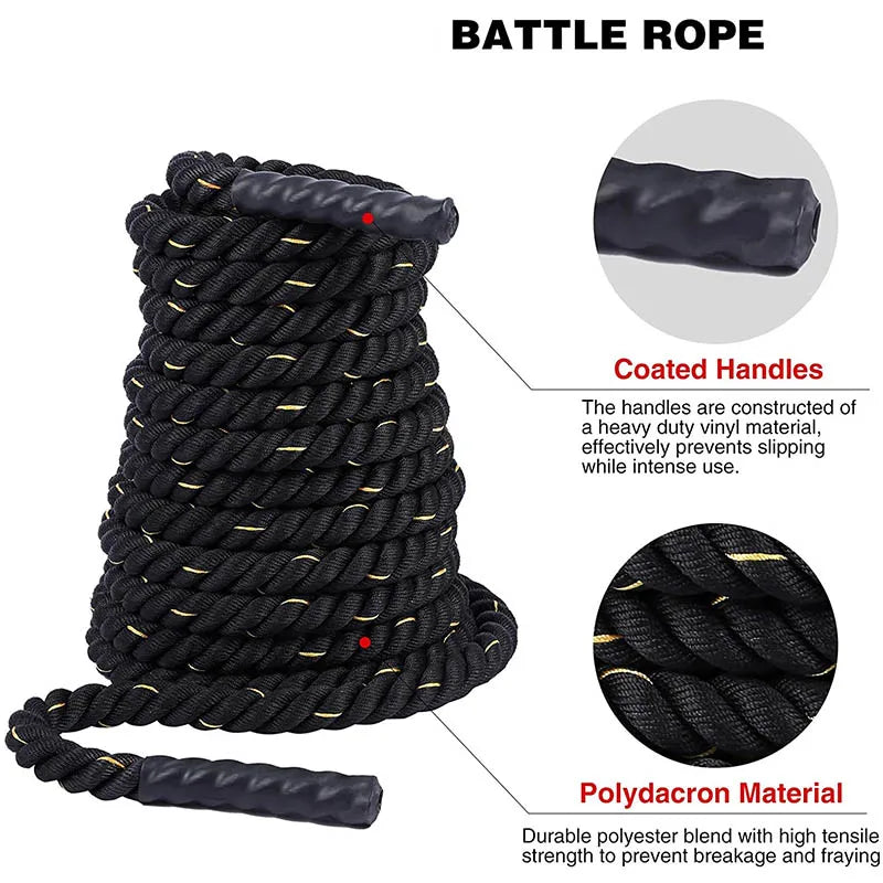 Power Training Battle Rope for Home Gym Workouts